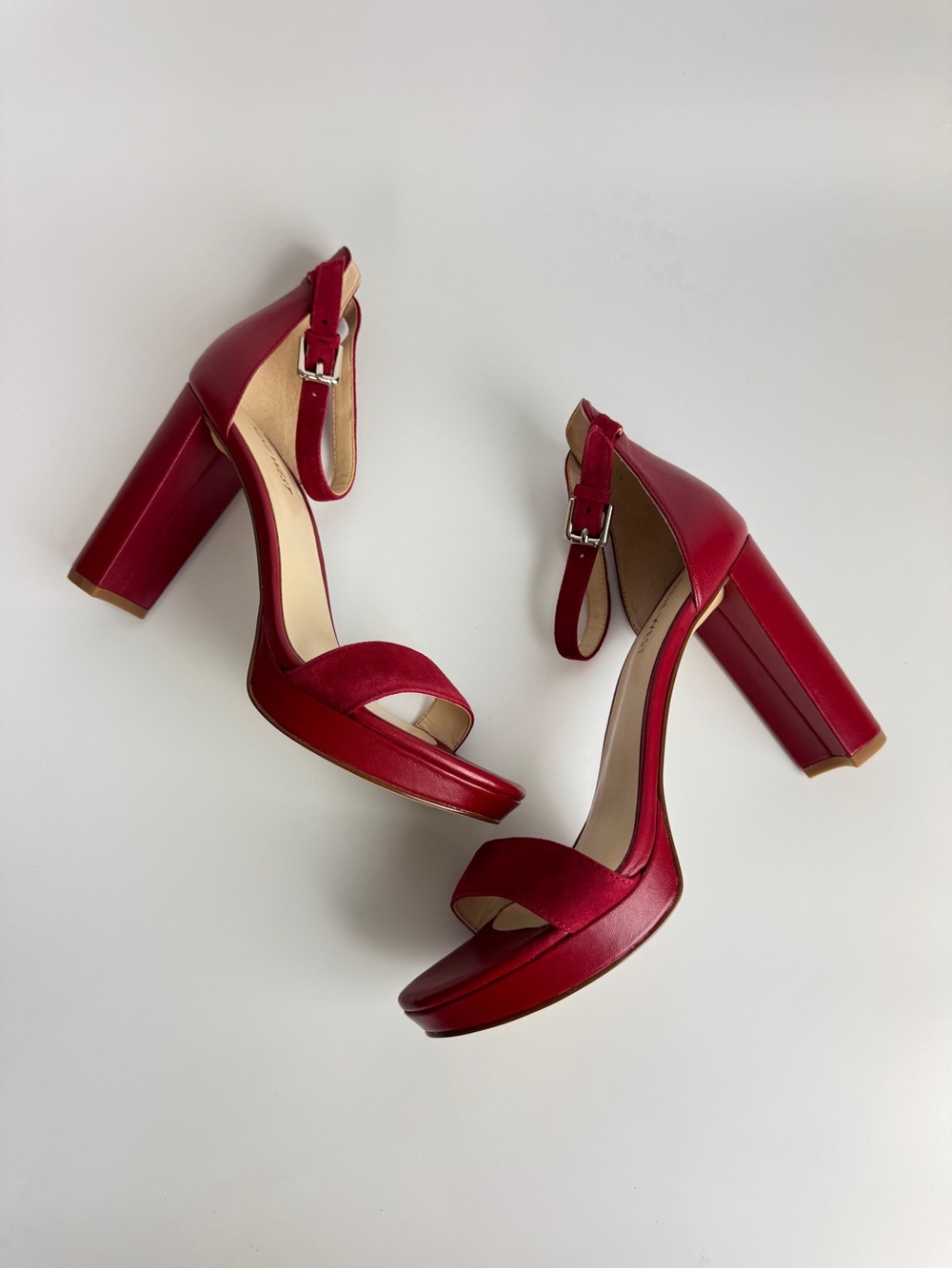 Nine West Scarlet Red Block Heel Sandals